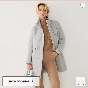 JCrew cocoon coat in Italian stadium-cloth wool NWOT